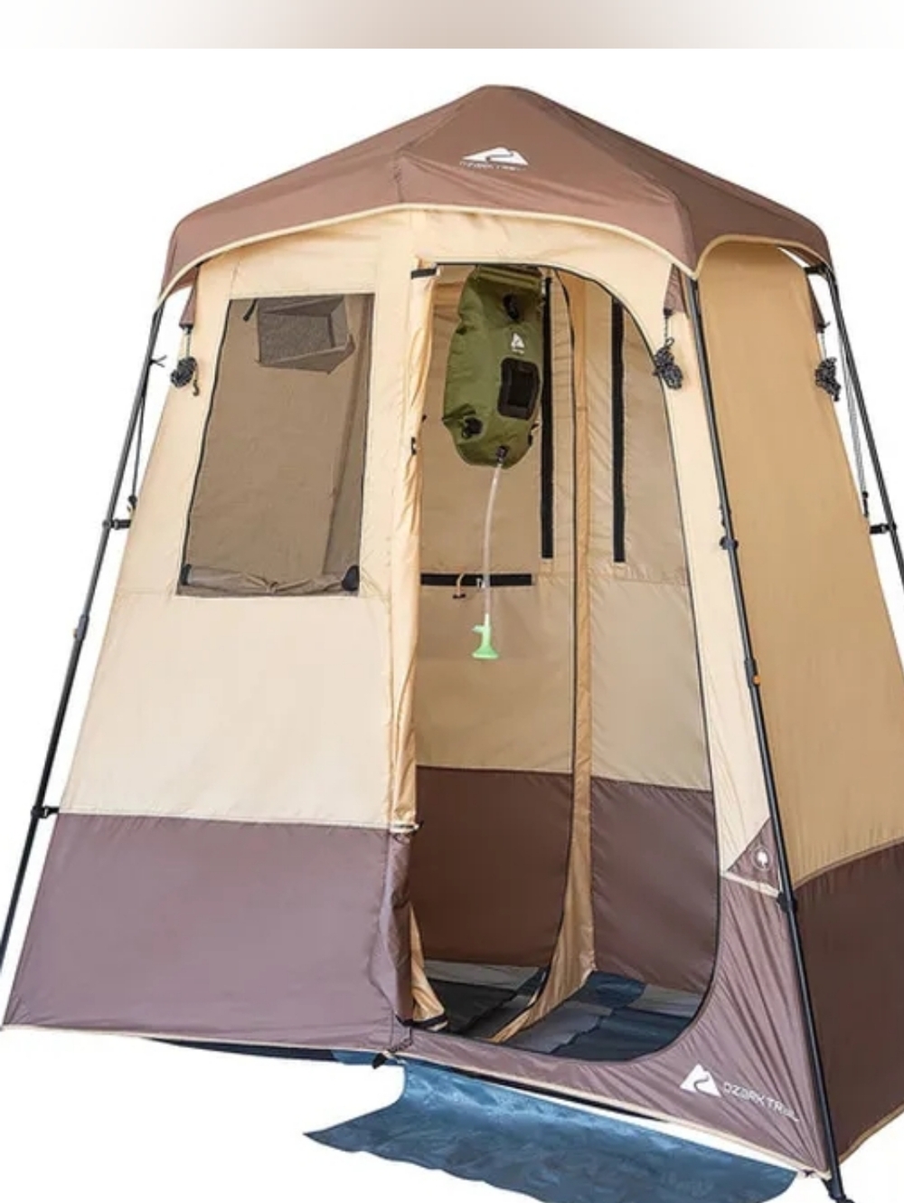 Ozark Trail Khaki and Brown Camping Shower/Changing Stall Outdoor Tent